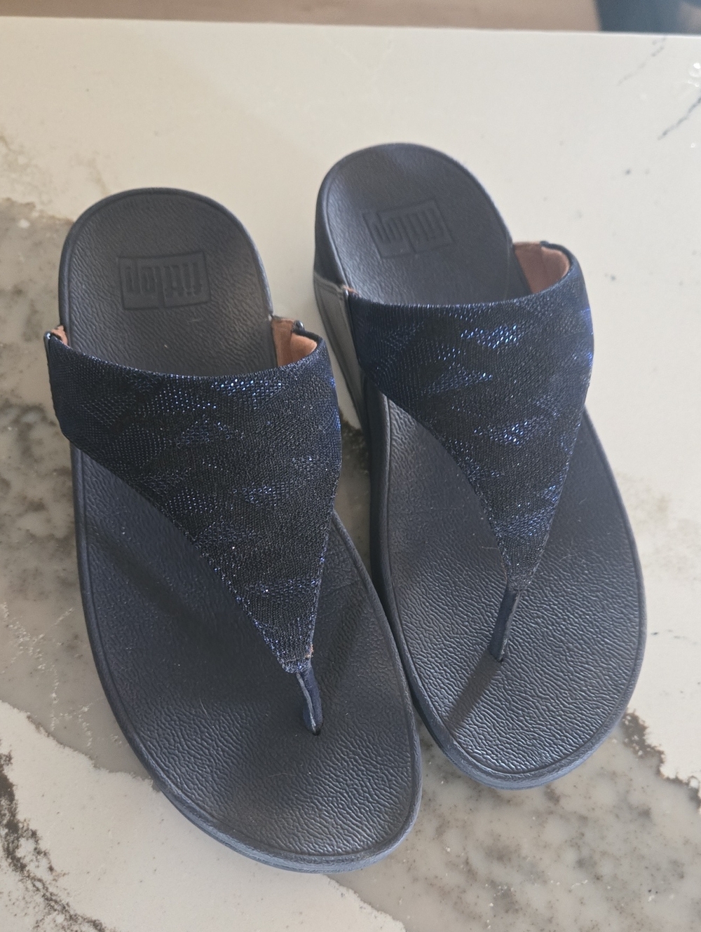 Women’s Navy Blue Thong Sandals